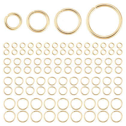 AHADERMAKER 400Pcs 4 Styles 304 Stainless Steel Jump Rings STAS-GA0001-53-1