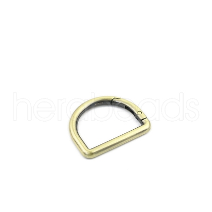 D-shaped Alloy Spring Ring Clasps PW-WG353A0-05-1