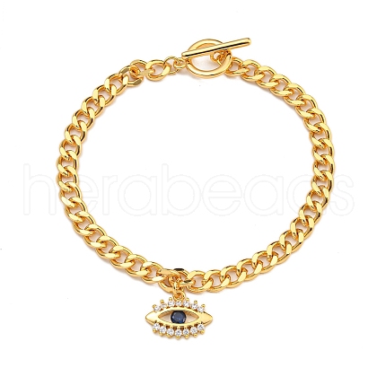 Brass Micro Pave Cubic Zirconia Bracelets for Women BJEW-U008-13G-1