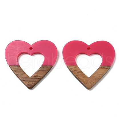 Resin and Walnut Pendants WOOD-I013-10C-1