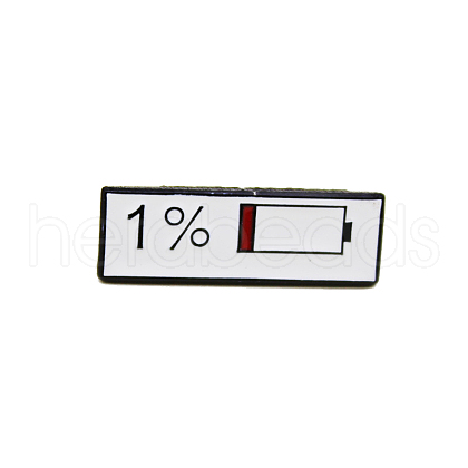 Rectangle with Word 1% Enamel Pin VALE-PW0001-061B-1