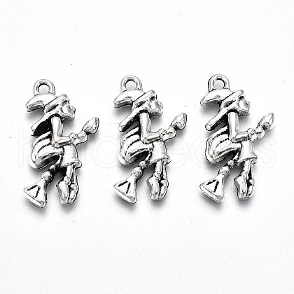 Tibetan Style Alloy Pendants TIBE-S323-046AS-RS-1