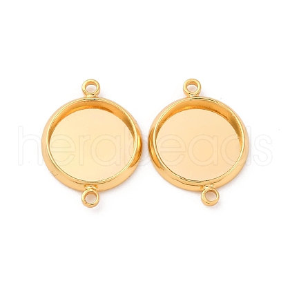 Brass Connector Cabochon Settings KK-F898-21B-G-1