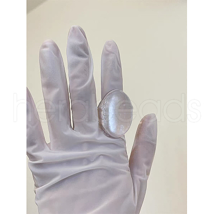 Oval Transparent Resin Finger Rings FS-WG7A84E-01-1