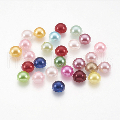 ABS Plastic Imitation Pearl Cabochons SACR-S738-6mm-M-1