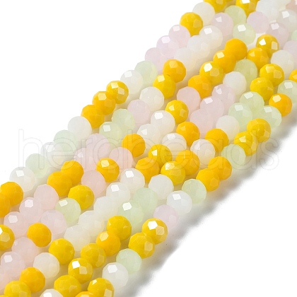 Glass Beads Strands EGLA-A034-M6mm-28-1