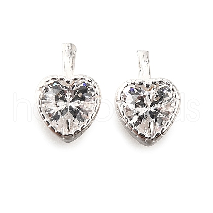 925 Sterling Silver Pave Clear Cubic Zirconia Charms STER-D306-04S-02-1