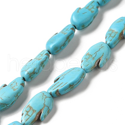 Synthetic Turquoise Dyed Beads Strands G-E594-19-1