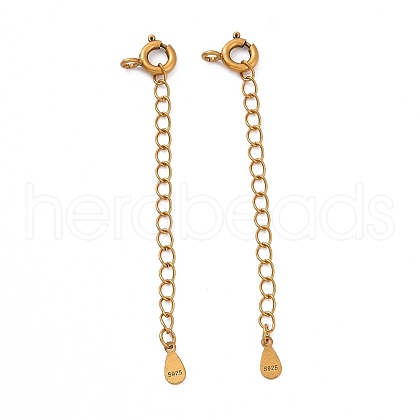 925 Sterling Silver Chain Extenders STER-D036-32AG-1