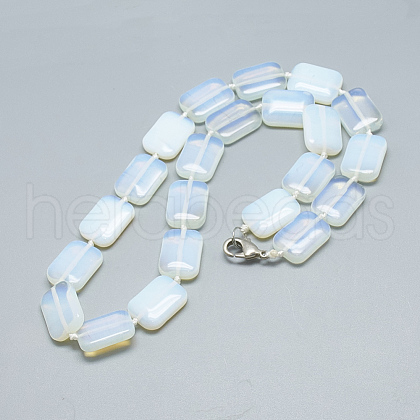 Opalite Beaded Necklaces NJEW-S398-15-1