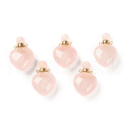 Natural Rose Quartz Pendants G-H252-C04-1