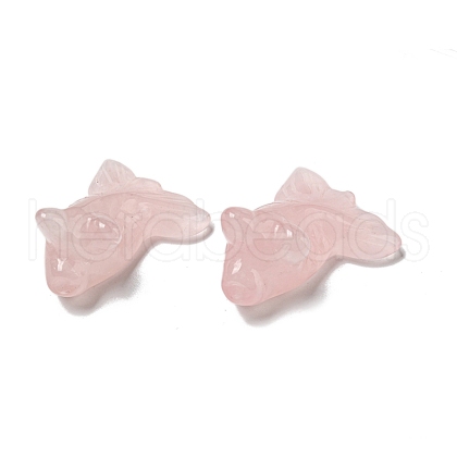 Natural Rose Quartz Carved Healing Goldfish Figurines DJEW-D012-08C-1