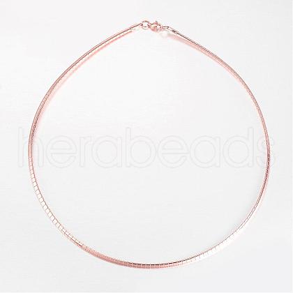 304 Stainless Steel Necklaces NJEW-D274-01RG-1