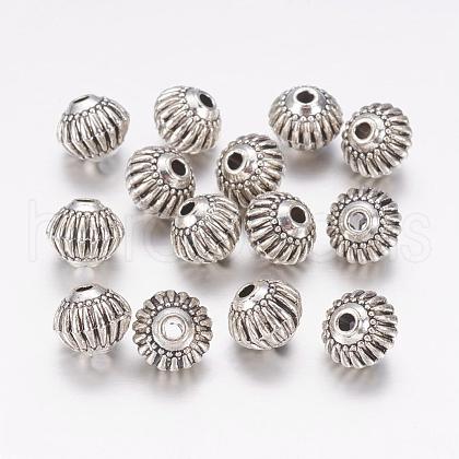 Tibetan Style Alloy Lantern Beads TIBEB-M008-06AS-1