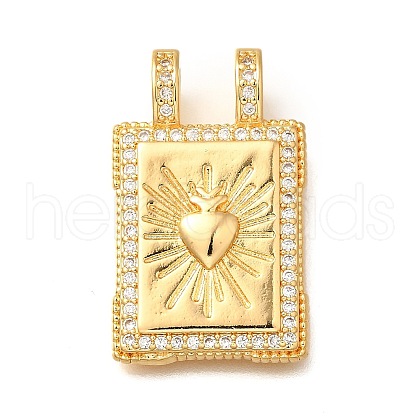 Brass Micro Pave Cubic Zirconia Pendants KK-U055-06B-01-1