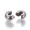 Tarnish Resistant 304 Stainless Steel Crimp Beads Covers X-STAS-P239-34P-01-2