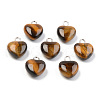 Natural Tiger Eye Charms G-T132-005A-1