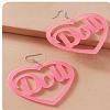Creative Heart Acrylic Dangle Earrings GN3054-4-1