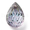 Embossed Glass Rhinestone Pendants GLAA-J101-05A-001VL-2