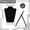 Velvet with Paper Bust Necklace Display Stands NDIS-WH0016-08-2