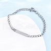 304 Stainless Steel Link Chain Bracelets BJEW-A032-06P-5