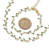 Cubic Zirconia Branch Links Bracelets & Necklaces Sets SJEW-JS01294-3
