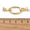 Brass Fold Over Clasps KK-M320-29G-3