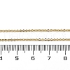 1mm Rack Plating Brass Cable Chain Necklaces for Women Men MAK-L044-23G-5