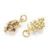 Brass Micro Pave Cubic Zirconia Pendants KK-N265-27G-2