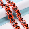 Heart Handmade Lampwork Beads Strands LAMP-G150-01F-2