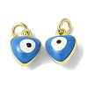 Brass Enamel Charms KK-S518-03I-G-1