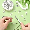 35Pcs 5 Styles Tibetan Style Zinc Alloy Pendants TIBEP-YW0001-95-5