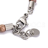 Natural Rhodochrosite & Synthetic Magnetic Hematite Anchor Beaded Bracelet BJEW-P339-01P-03-3