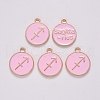 Alloy Enamel Pendants X-ENAM-S124-01B-09F-2