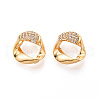 Brass Micro Pave Cubic Zirconia Charms KK-N263-42G-1