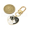 4Pcs 4 Styles Cat Alloy Enamel Pendant Decoration HJEW-JM02806-3