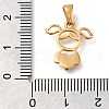 Ion Plating(IP) 304 Stainless Steel Rhinestone Pendants STAS-Z113-08G-3