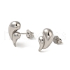 925 Sterling Silver Stud Earrings for Women EJEW-E307-12P-1