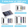 GOMAKERER 1960Pcs 12 Styles Glass Twisted Bugle Beads SEED-GO0001-07A-2
