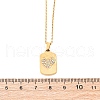 201 Stainless Steel Crystal Rhinestone Pendant Necklaces for Women NJEW-F335-01G-02-3