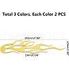 Flame Pattern Waterproof PVC Car Sticker Decals DIY-FH0001-15-2
