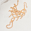 Luxurious & Elegant Brass Butterfly Link Finger Ring Bracelets for Women UK2567-5