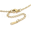 304 Stainless Steel & Plastic Pearl Bowknot Pendant Cable Chain Necklaces NJEW-H044-09G-3