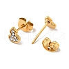 Rhinestone Gourd Stud Earrings with 316 Surgical Stainless Steel Pins EJEW-A081-04G-03-2