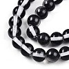 Baking Painted Transparent Glass Beads Strands DGLA-N011-8mm-10-3