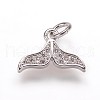 Brass Micro Pave Cubic Zirconia Charms Pendants ZIRC-K070-36P-1