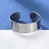 Non-Tarnish 304 Stainless Steel Cuff Rings STAS-T045-22A-P-4