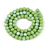 Frosted Opaque Glass Beads Strands GLAA-T032-P6mm-MBB06-2