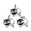 Synthetic Blue Goldstone Kitten Pendants G-J386-C17-11-1