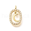Brass Micro Pave Cubic Zirconia Pendants ZIRC-P123-01G-C01-1